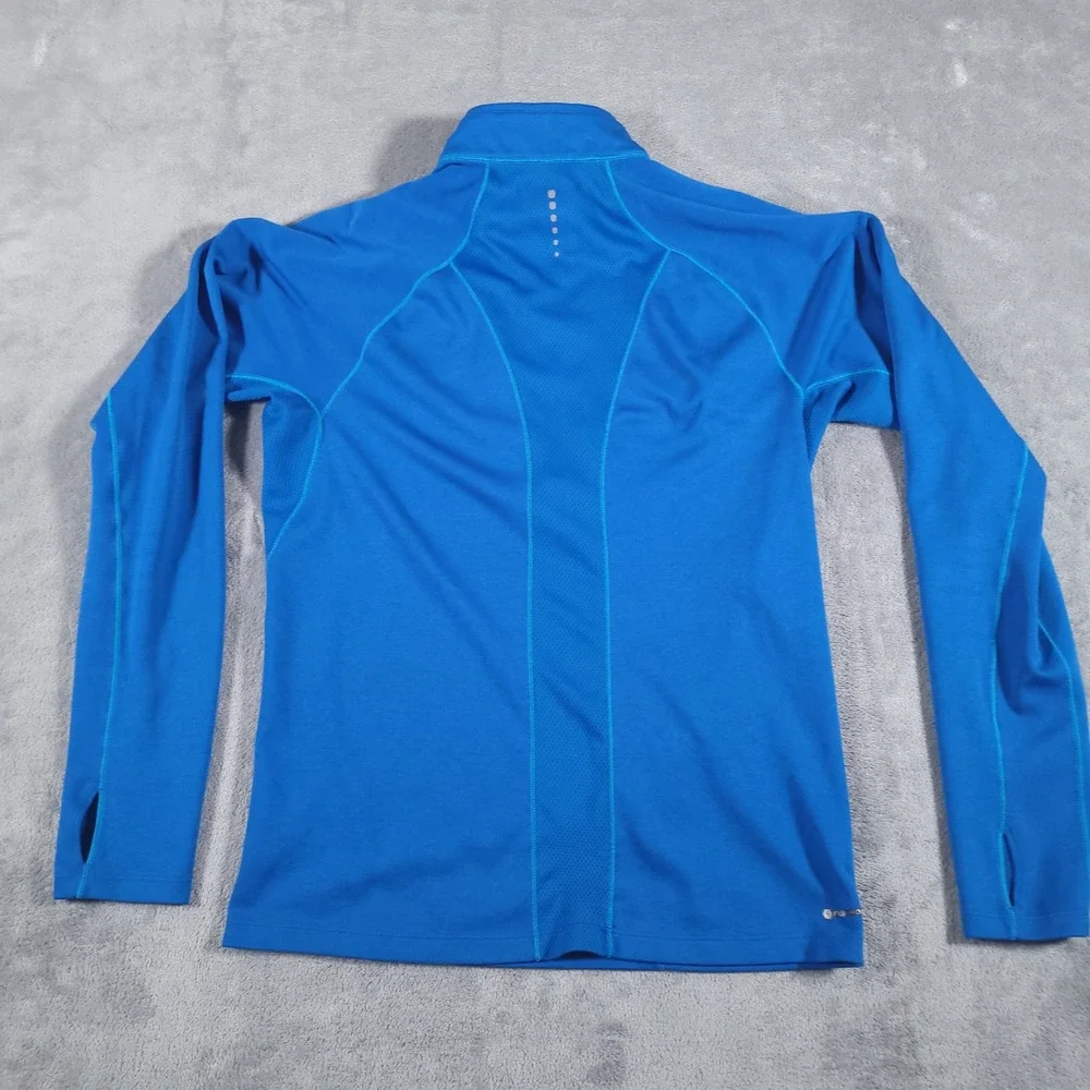 The‎ North Face Shirt Mens M Blue 1/4 Zip FlashDry Long Sleeve Thumbhole Hiking